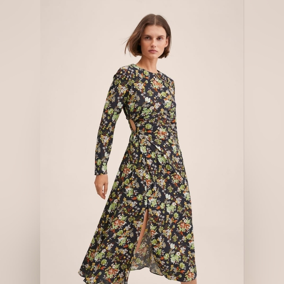 MANGO Cut-out Ruched dress - Picture 6 of 7